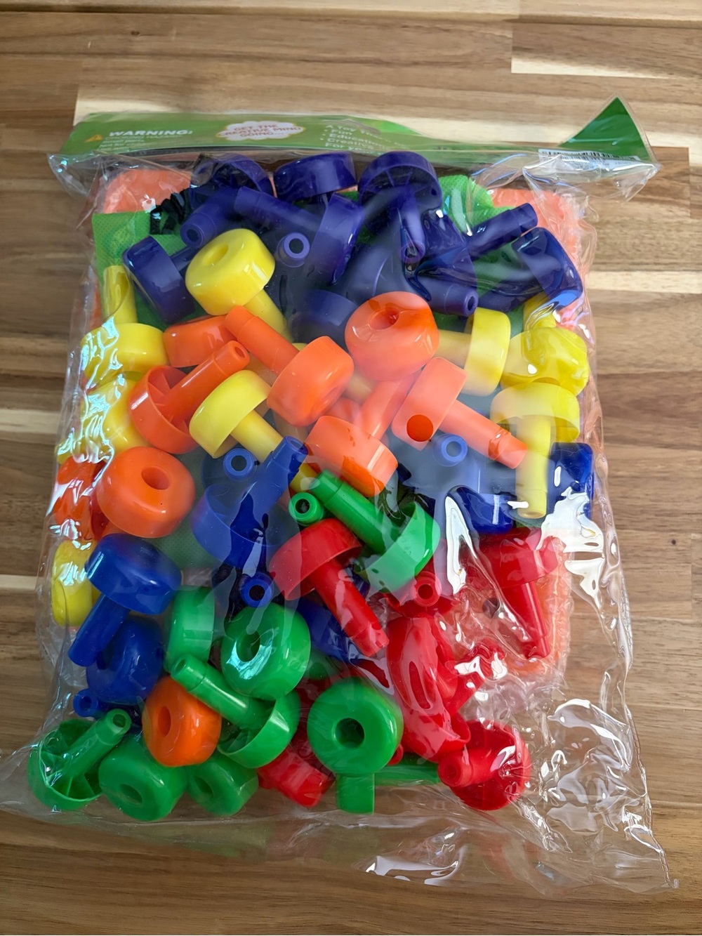 NWT: 60-piece peg board set Montessori toy